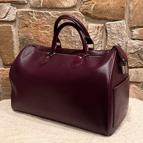 Louis Vuitton Speedy Epi 35 Purple Hand Bag - Picture 3 of 7